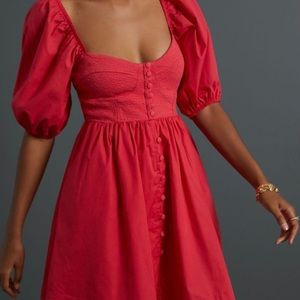 maeve by anthropologie puff sleeve mini dress